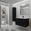 Mueble de baño Attila suspendido 2 cajones black satin de Salgar